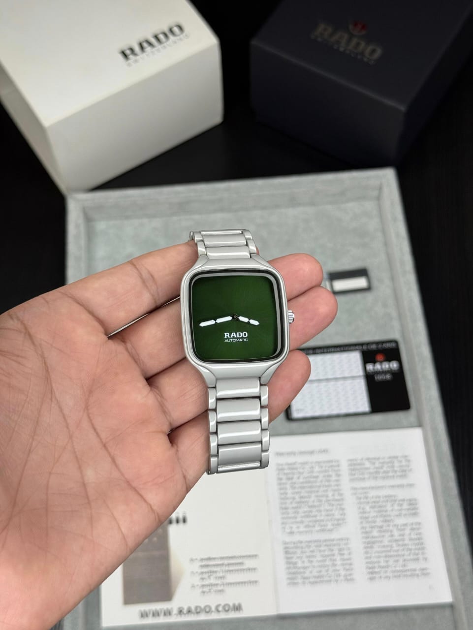 Rado True Square With Green Dial