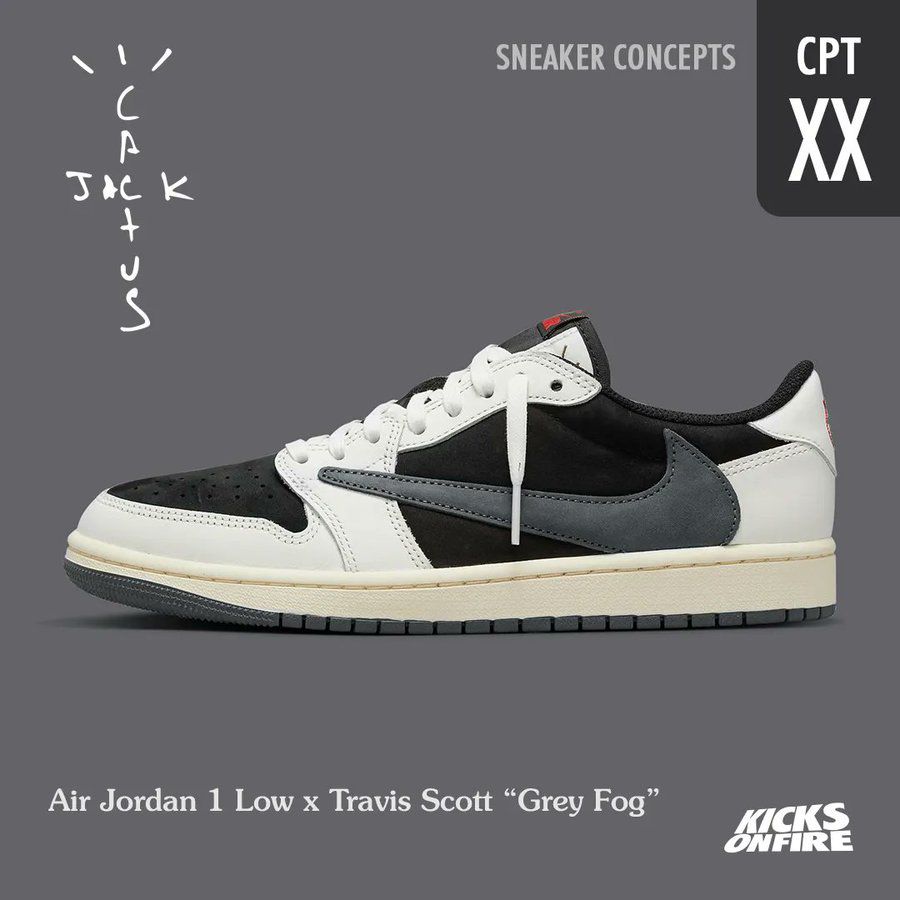 Nike Air Jordan 1 Low x Travis Scott Grey Fog